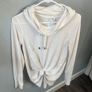 Small white cowl neck tunic